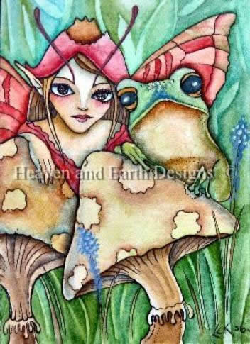 Diamond Painting Canvas - QS Mushroom Fairy CCK - Click Image to Close